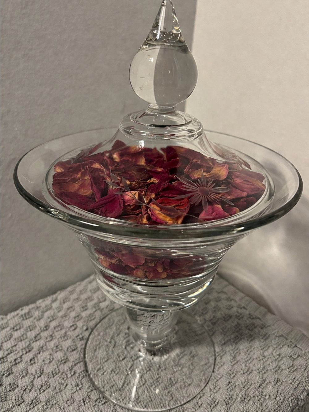 Elegant Paden Glass Decorative & Candle Holder Jar with Lid